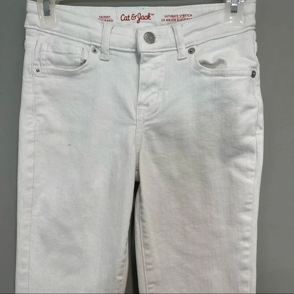 Cat & Jack Skinny White Jeans Girls size 12 - Picture 2 of 7